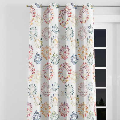 Rideaux obscurcissant Abstract Room - Rideau multicolore à œillets Mandala