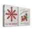 Tis the Season Snowflake - Toile tendue avec châssis de qualité supérieure - Prêt à être accroché