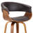 Chagnon Swivel Counter or Bar Height Bar Stool with Arms and Open Back in Faux Leather, Wood-118320606-118320596-118320597