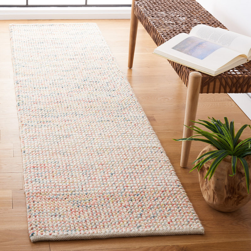 Vermont Hand Woven Wool Solid Color Rug, Runner 2'3" x 8'