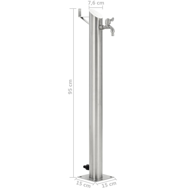 Outdoor Stainless Steel Column Fountain