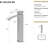 Bathroom Sink Faucet - 11.12", Brushed Nickel, One Handle, Stain , Stainless Steel Construction 11.12" Height, Stain-, Ss304 Construction, Water Lines, Mid Arc Spout, Ceramic Cartridge, Single Handle-122398783
