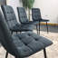 Velvet Upholstered Kitchen Dining Chair With Strong Black Metal Legs Living Room Bedroom Chair-838697053-852380551