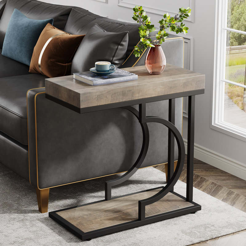 End Table, Black, Gray