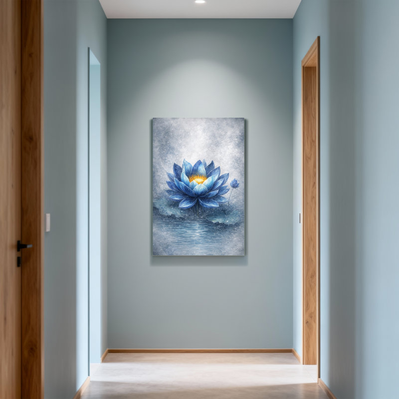 Plantes et fleurs, fleur de lotus bleue, art de la réflexion de l'eau