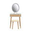 60cm Desktop Dressing Table With Led Lighted Mirror, Makeup Vanity Desk With Stool and Drawer-764345801