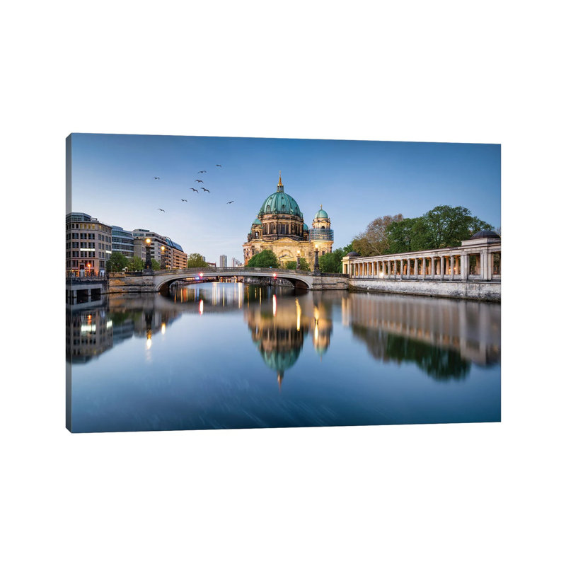 Berlin Cathedral (Berliner Dom) Along The Spree River by Jan Becke - Wrapped Canvas Gallery-Wrapped Canvas Giclée