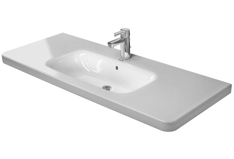 DuraStyle Ceramic Rectangular Vessel Bathroom Sink with Overflow