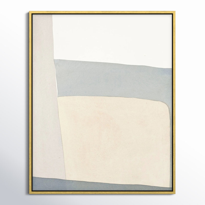 Simple Grey Painting by Julia Balfour, 50" H x 40" W x 1.4" D, Gold Framed Canvas