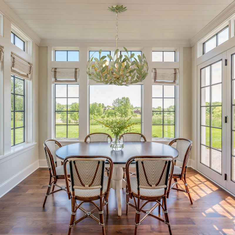 Maniteau 5 Light Champagne Green Tea Chandelier, 18.5"H x 23"W x 23"D