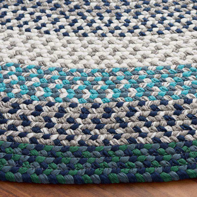 Tapis intérieur / extérieur tressé lavable à la machine, Rond 5 pi