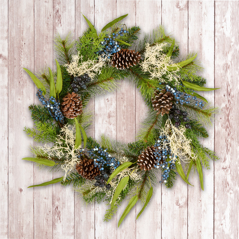 24in. Blueberry Fields Wreath