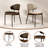 Leather Upholstered Side Dining Chairs Set Metal Frame (Set Of 2)-649414505