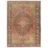 Antique One-of-a-Kind Rectangle 9'11" X 13'10" Hand Knotted Area Rug