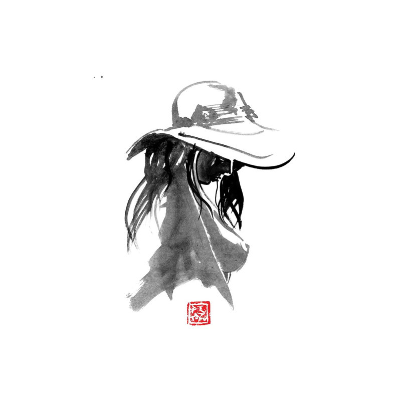 Nude With Hat by Péchane - Print on Canvas, 101.6 cm H x 66.04 cm W x 1.91 cm D, Wrapped Canvas