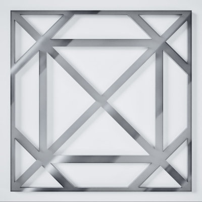 Très petits panneaux muraux décoratifs en acrylique Buxton, l 7 3/8 po x H 7 3/8 po x T 1/8 po, miroir argenté