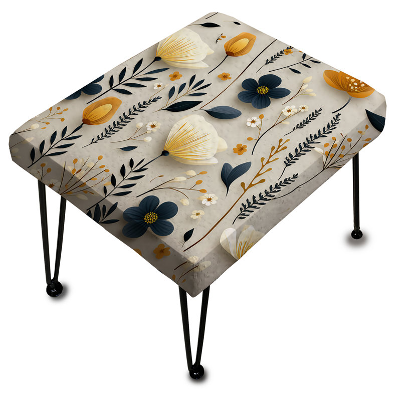 Begonia Botanicals Collage - Repose-pieds rectangulaire floral