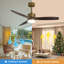 Ventilateur de plafond moderne à 3 pales de 52 po avec ensemble d'éclairage et télécommande AuraVista-33271114-33271121