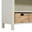 Console vintage en bois avec console et 3 paniers en jacinthe d'eau-109212254