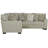 Elmira 2 - Piece Upholstered Sectional with Comfort Coil Seating and 9 Included Accent Pillows