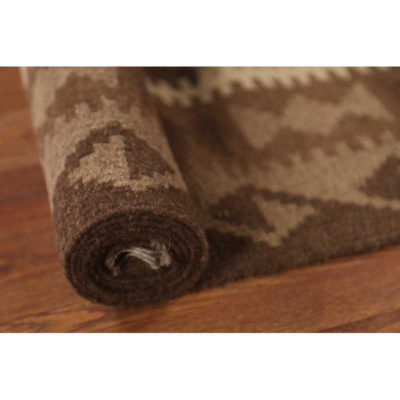 Tapis tribal brun Kilim 7 x 10