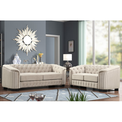 Jeidy 2 - Piece Velvet Living Room Set