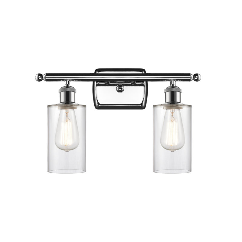 Mallette 2 - Light Dimmable Vanity Light, Clear, Polished Chrome, 3.5 Watt Vintage LED Bulb