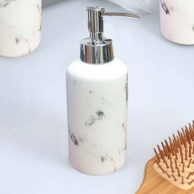 Evideco Marble Effect Freestanding Toilet Brush and Holder Set