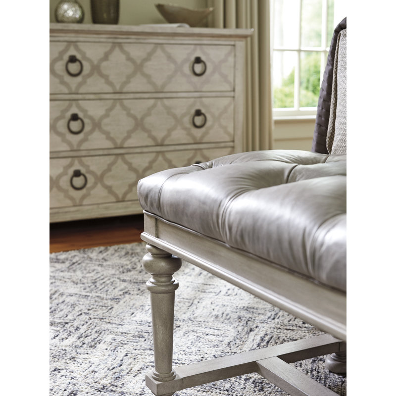 Oyster Bay Bellport Leather Bed Bench