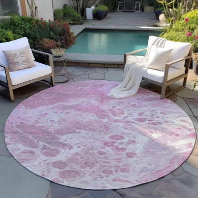 Tapis rose intérieur / extérieur lavable à la machine Cinead ACN1705