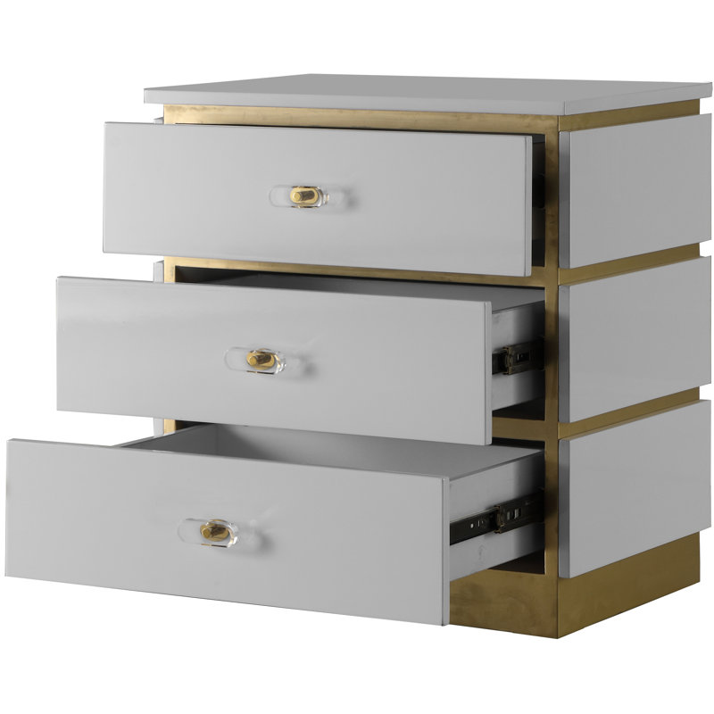 Esme 3 Drawer Nightstand