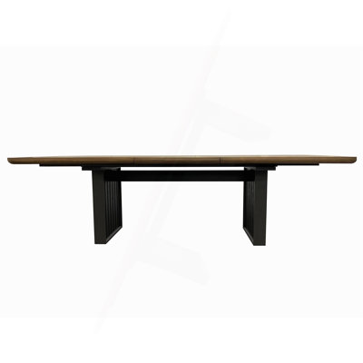 Table à double piédestal au fini latté