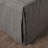 3 Piece Split Corner Pleated Quilted Bedspread Dark Grey Queen