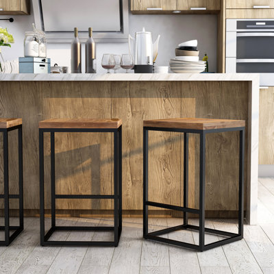 Solid Wood 25'' Counter Stool