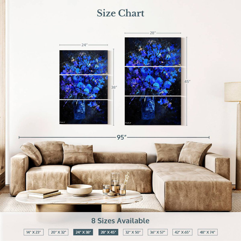 Avery Blue Still Life, 38" H x 24" W