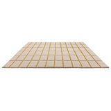 Hand Tufted Geometric Area Rug in Yellow