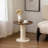 Circular Beige Cream Coffee Table Set