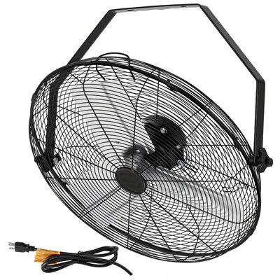 20 Inch High Velocity Wall Mount Industrial Fan, 4800 CFM 3-Speed Fan with 360° Tilt Head & Waterproof Aluminum Blades for Warehouse, Workshop & Greenhouse