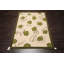 Tapis beige / vert en laine noué à la main de conception unique 6 pi x 9 pi Demi-Lee