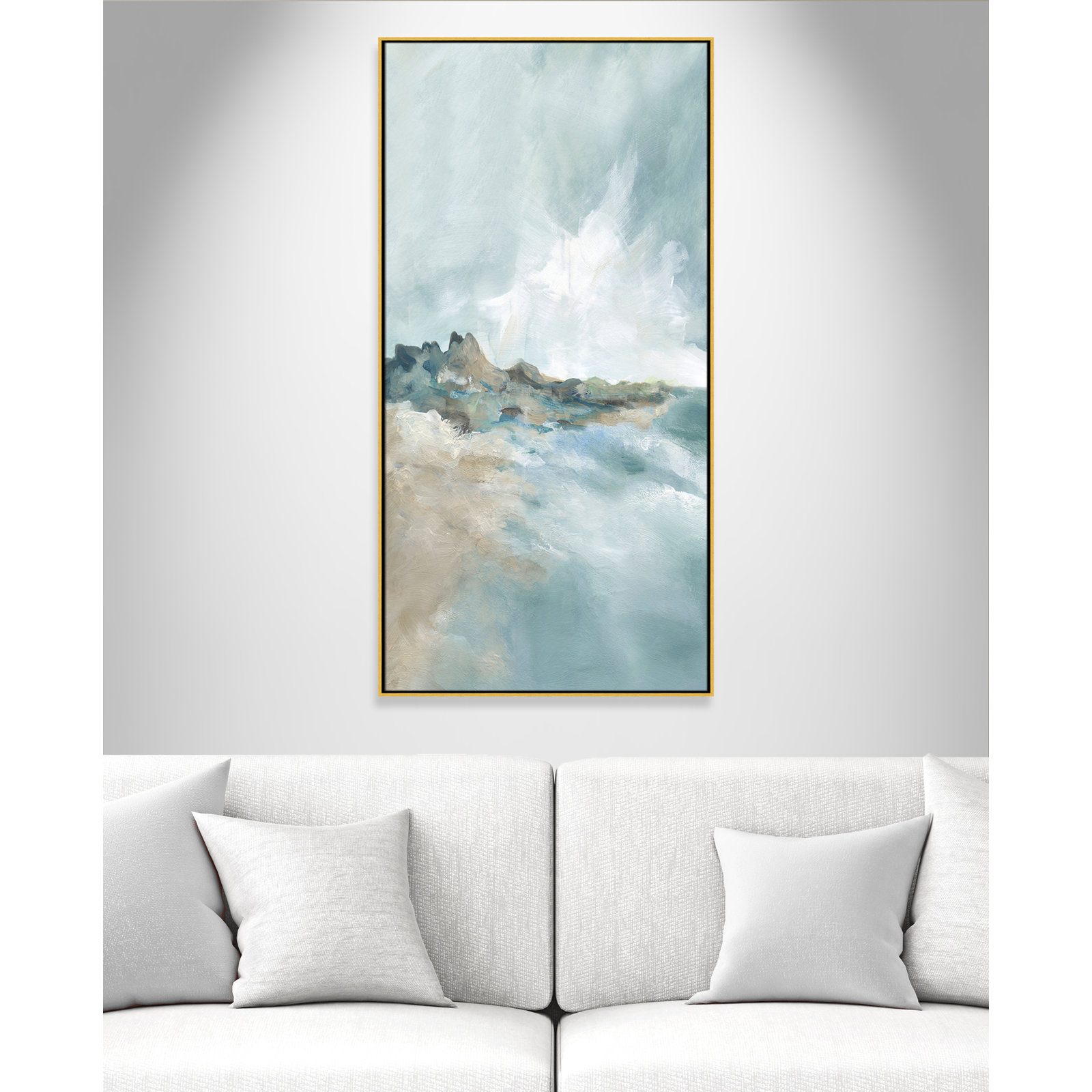 Sandpoint Print by Carol Robinson, 61.5" H x 31.5" W, Gold