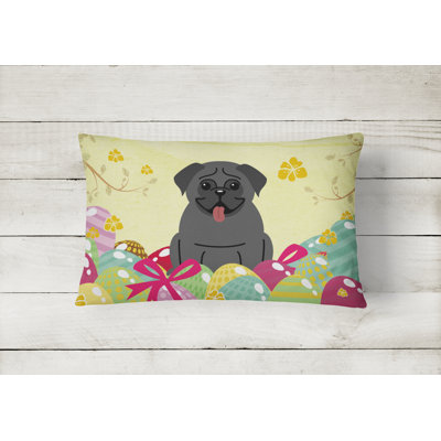 Easter Eggs Outdoor Throw Pillow