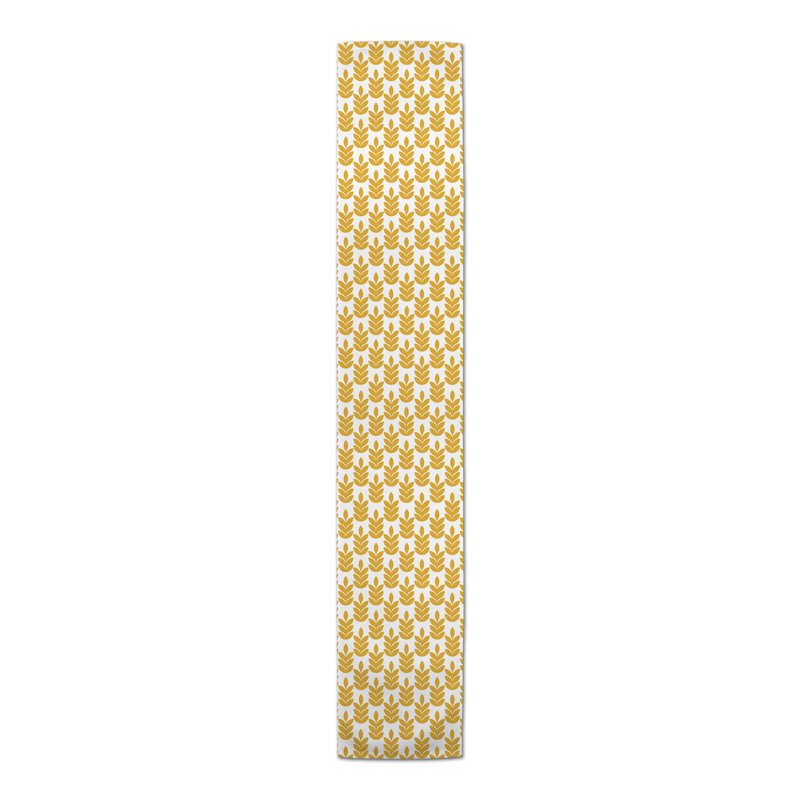Abirami Floral Table Runner, Yellow, 72" x 16"