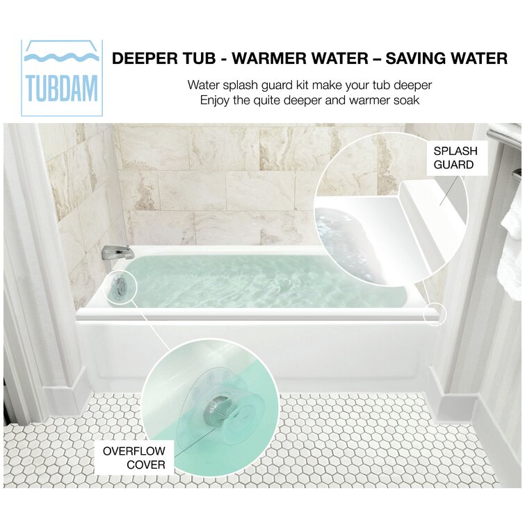 [2 Pack] Overflow Bath Drain Cover with Top Plug - Take a Deeper, More  Luxurious Bath with a Tub Overflow Cover - Suction Cup Sealed Overflow  Drain