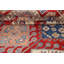 Tapis rouge en laine noué à la main de conception unique 7 pi 11 po x 9 pi 8 po Gaud