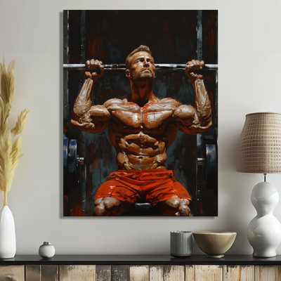 «Déterminée» haltérophile hommes de la concurrence I - décoration murale aérobie et de musculation