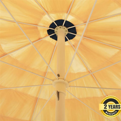 Kaison 300 cm W X 300 cm D Round Beach Parasol with Crank Lift
