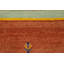 Moroccan Hand-Knotted Wool Area Rug in Rust/Blue/Yellow