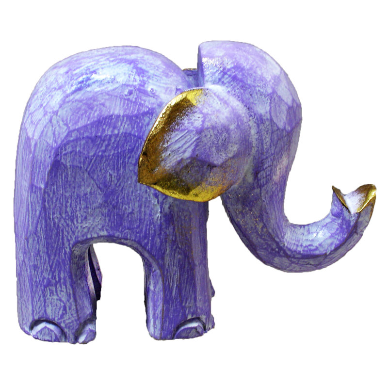 Figurine Caffrey, Mauve, 4" H x 5" lx 4" p