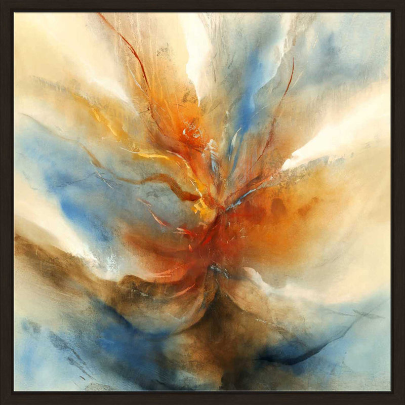 Citrina I - Peinture, Cadre flottant espresso, H 21,5 po x l 21,5 po x P 2 po