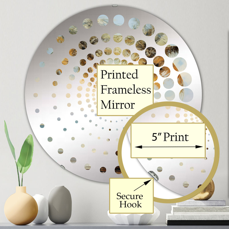 Miroir d'appoint Bronze Beach, 23,6 po x 23,6 po